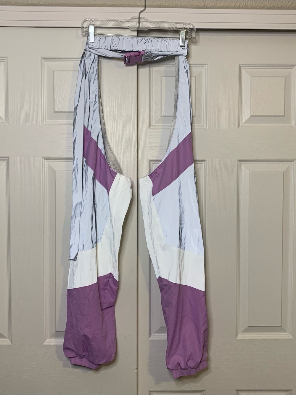 Hot & Delicious Lavender Gray Chaps W Belt Buckle